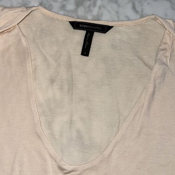 BCBG MAXAZRIA CREAM TOP S - Picture 2 of 6